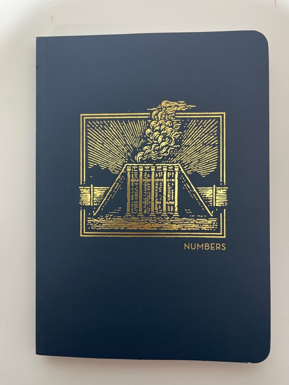 3/$10 Numbers Interactive Navy Blue Journal with Gold Foil Cover